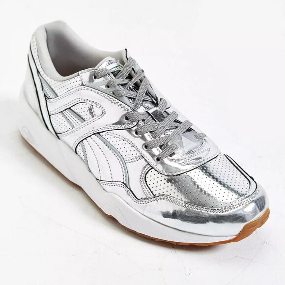 PUMA Men’s R698 X Trinomic X Alife Sneakers 8.5 or womens 9 Metallic Silver - Picture 1 of 15